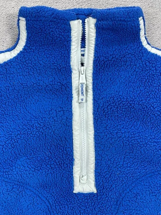Free People Movement Mountain High 1/2 Zip Fleece Women XS Blue Crop Mock Neck - Picture 7 of 15